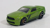 2013 Hot Wheels Workshop Then and Now Custom '07 Ford Mustang Metallic Green Die Cast Toy Muscle Car Vehicle