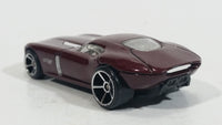 2009 Hot Wheels Fast FeLion Burgundy Maroon Dark Red Die Cast Toy Car Vehicle