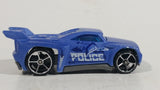 2014 Hot Wheels Color Shifters Bassline Police Officer Cop Light Blue Die Cast Toy Car Law Enforcement Vehicle - Treasure Valley Antiques & Collectibles