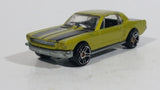 2009 Hot Wheels Mustang 45th '65 Ford Mustang Hardtop Light Green Die Cast Toy Muscle Car Vehicle with Opening Hood