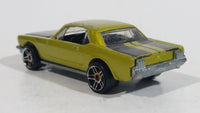 2009 Hot Wheels Mustang 45th '65 Ford Mustang Hardtop Light Green Die Cast Toy Muscle Car Vehicle with Opening Hood