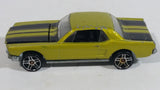 2009 Hot Wheels Mustang 45th '65 Ford Mustang Hardtop Light Green Die Cast Toy Muscle Car Vehicle with Opening Hood