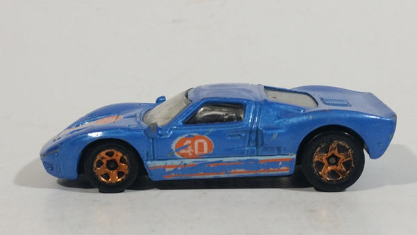 2008 Hot Wheels Web Trading Cards Ford GT - 40 Light Blue Die Cast Toy Race Car Vehicle