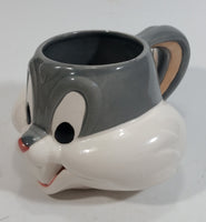 1992 Warner Bros. Looney Tunes Bugs Bunny Cartoon Character Shaped Ceramic Coffee Mug - Treasure Valley Antiques & Collectibles