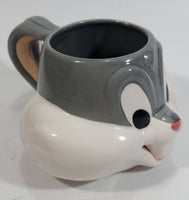 1992 Warner Bros. Looney Tunes Bugs Bunny Cartoon Character Shaped Ceramic Coffee Mug - Treasure Valley Antiques & Collectibles