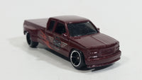 2008 Hot Wheels Customizers Corner Shop Customized C3500 Dark Red Die Cast Toy Car Vehicle - Treasure Valley Antiques & Collectibles