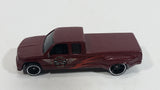 2008 Hot Wheels Customizers Corner Shop Customized C3500 Dark Red Die Cast Toy Car Vehicle - Treasure Valley Antiques & Collectibles