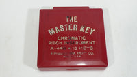 Vintage W. Kratt The Master Key Chromatic Pitch Instrument Tuner A-440 13 Keys With Case Made in U.S.A.