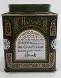 Vintage Hard to Find Harrods Green and Golden Clock in Tin Metal Container Made in Knightsbridge, London, England