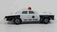 1980s Yatming Dodge Monaco Sheriff Highway Patrol 18 Police Cop White Black Die Cast Toy Car Emergency Rescue Vehicle - Treasure Valley Antiques & Collectibles