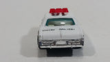 1980s Yatming Dodge Monaco Sheriff Highway Patrol 18 Police Cop White Black Die Cast Toy Car Emergency Rescue Vehicle - Treasure Valley Antiques & Collectibles