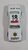 1980s Yatming Dodge Monaco Sheriff Highway Patrol 18 Police Cop White Black Die Cast Toy Car Emergency Rescue Vehicle - Treasure Valley Antiques & Collectibles