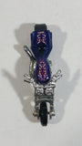2008 Hot Wheels Customizers Corner Shop Blast Lane Motorcycle Dark Metalflake Blue Die Cast Toy Motorbike Vehicle - Treasure Valley Antiques & Collectibles