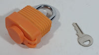 Abus Padlock 70AL45ORA Orange Rubber Coated Lock with Lock Cover and Key - Treasure Valley Antiques & Collectibles