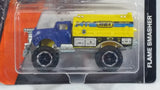 2015 Matchbox Heroic Rescue Fire Smasher Field Crew Tanker Truck Blue Yellow Die Cast Toy Car Vehicle - New In Package