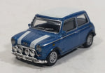 Hongwell Austin Morris Mini 7 Cooper Blue with White Stripes 1/72 Scale Die Cast Miniature Toy Car Vehicle - Treasure Valley Antiques & Collectibles