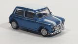 Hongwell Austin Morris Mini 7 Cooper Blue with White Stripes 1/72 Scale Die Cast Miniature Toy Car Vehicle - Treasure Valley Antiques & Collectibles