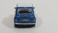 Hongwell Austin Morris Mini 7 Cooper Blue with White Stripes 1/72 Scale Die Cast Miniature Toy Car Vehicle - Treasure Valley Antiques & Collectibles