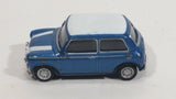 Hongwell Austin Morris Mini 7 Cooper Blue with White Stripes 1/72 Scale Die Cast Miniature Toy Car Vehicle - Treasure Valley Antiques & Collectibles