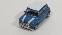 Hongwell Austin Morris Mini 7 Cooper Blue with White Stripes 1/72 Scale Die Cast Miniature Toy Car Vehicle - Treasure Valley Antiques & Collectibles