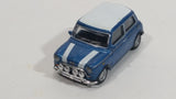 Hongwell Austin Morris Mini 7 Cooper Blue with White Stripes 1/72 Scale Die Cast Miniature Toy Car Vehicle - Treasure Valley Antiques & Collectibles