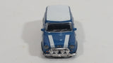 Hongwell Austin Morris Mini 7 Cooper Blue with White Stripes 1/72 Scale Die Cast Miniature Toy Car Vehicle - Treasure Valley Antiques & Collectibles