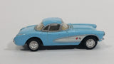 Kinsmart 1957 Chevrolet Corvette Light Blue 1/64 Scale Die Cast Toy Car Vehicle