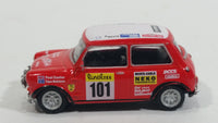 Hongwell Austin Morris Mini 7 Cooper Red and White  With Rally Sponsors 1/72 Scale Die Cast Miniature Toy Car Vehicle