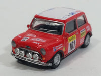 Hongwell Austin Morris Mini 7 Cooper Red and White  With Rally Sponsors 1/72 Scale Die Cast Miniature Toy Car Vehicle