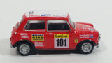 Hongwell Austin Morris Mini 7 Cooper Red and White  With Rally Sponsors 1/72 Scale Die Cast Miniature Toy Car Vehicle