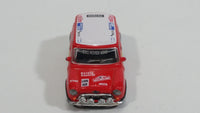 Hongwell Austin Morris Mini 7 Cooper Red and White  With Rally Sponsors 1/72 Scale Die Cast Miniature Toy Car Vehicle