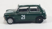 Hongwell Austin Morris Mini 7 Cooper Dark Green with White Stripes 1/72 Scale Die Cast Miniature Toy Car Vehicle