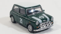 Hongwell Austin Morris Mini 7 Cooper Dark Green with White Stripes 1/72 Scale Die Cast Miniature Toy Car Vehicle - Treasure Valley Antiques & Collectibles