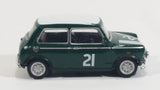 Hongwell Austin Morris Mini 7 Cooper Dark Green with White Stripes 1/72 Scale Die Cast Miniature Toy Car Vehicle