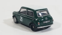 Hongwell Austin Morris Mini 7 Cooper Dark Green with White Stripes 1/72 Scale Die Cast Miniature Toy Car Vehicle