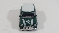 Hongwell Austin Morris Mini 7 Cooper Dark Green with White Stripes 1/72 Scale Die Cast Miniature Toy Car Vehicle