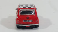 Hongwell Austin Morris Mini 7 Cooper Red with Checkered Roof 1/72 Scale Die Cast Miniature Toy Car Vehicle