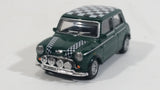 Hongwell Austin Morris Mini 7 Cooper Green with Checkered Roof 1/72 Scale Die Cast Miniature Toy Car Vehicle