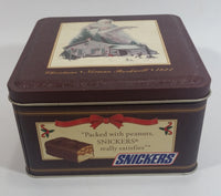 1993 Mars Snickers Chocolate Bar Christmas Norman Rockwell 1924 Brown Metal Tin Container Collectible