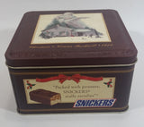 1993 Mars Snickers Chocolate Bar Christmas Norman Rockwell 1924 Brown Metal Tin Container Collectible