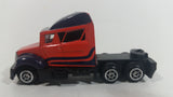 MotorMax Fast Lane Orange and Black Semi Tractor Truck No. K8 Die Cast Toy Car Rig Vehicle With Full MotorMax Address on base