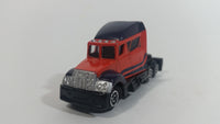 MotorMax Fast Lane Orange and Black Semi Tractor Truck No. K8 Die Cast Toy Car Rig Vehicle With Full MotorMax Address on base