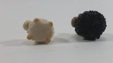 Very Cute Micro Mini Tiny Black and White Sheep Resin Figurines Set of 2