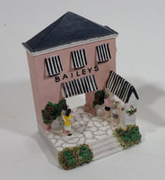 2002 Baileys By The Sea Series #4 / 4 Miniature Pink House Building Resin Decorations - Limited Edition - Treasure Valley Antiques & Collectibles