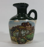 Glen Fiona Lindisfarne Ceramics Scotch Whisky 5 cl. Edinburgh Castle Themed Miniature Jug - Treasure Valley Antiques & Collectibles