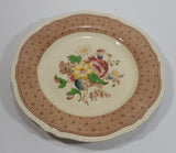 Vintage Ridgways Shelton England Plymouth Brown Color 9" Flower Decor Plate - Numbered