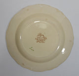 Vintage Ridgways Shelton England Plymouth Brown Color 9" Flower Decor Plate - Numbered