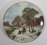 Vintage Crown Staffordshire Landscape in Winter after painting by B.C. Koekkoek 1803-1862 Bone China 9" Collector Plate - Treasure Valley Antiques & Collectibles