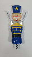 Cute Boston Warehouse Winter Holiday Christmas Blue Nutcracker Wine Bottle Corkscrew Opener