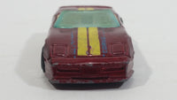 1989 Hot Wheels Speed Fleet Chevrolet Corvette Convertible Dark Red Die Cast Toy Car Vehicle